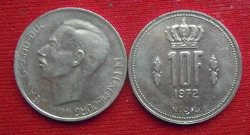 10 Luxemburgse francs van 1972  beschikbaar voor biedingen
