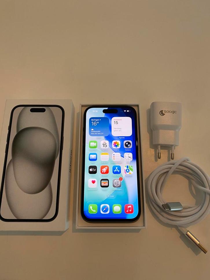 Iphone 15 128GB zeer goede staat!!!, Telecommunicatie, Mobiele telefoons | Apple iPhone, Zo goed als nieuw, 128 GB, iPhone 15