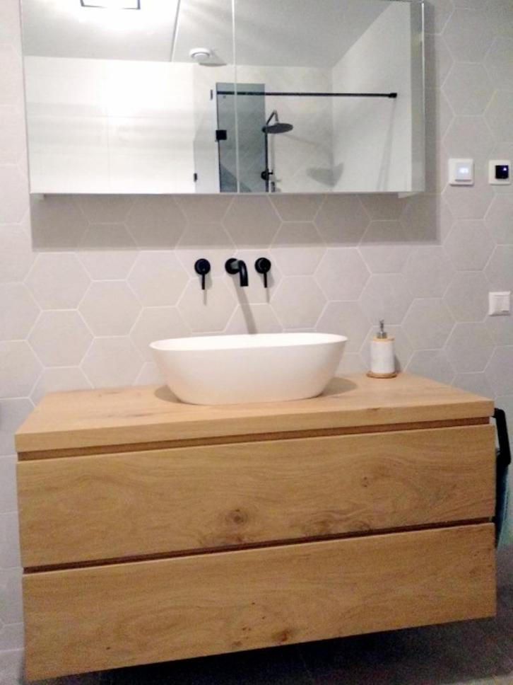 Dick 2 lades, zwevend, Huis en Inrichting, Badkamer | Badkamermeubels, Nieuw, Wastafelkast, Minder dan 100 cm, 100 tot 150 cm