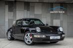 Porsche 911 / 964 Carrera 4 Cabrio Manueel Oldtimer, Auto's, 4 zetels, Cabriolet, Zwart, Leder