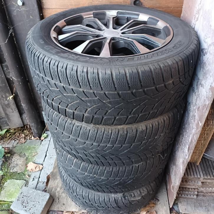 velgen en winterbanden DUNLOP 225/55R17 97H, Auto-onderdelen, Banden en Velgen, Velg(en), Winterbanden, 17 inch, 225 mm, Personenwagen