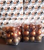 lot de 36 boules de noel 4 cm brun rouille pailleté, Ophalen of Verzenden, Zo goed als nieuw