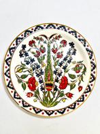 Assiette céramique Rhodes Ibiscus Keramik dorure 24K - 19cm, Antiquités & Art, Enlèvement ou Envoi