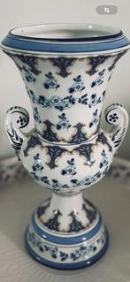 Magnifique vase polychrome en faience MTC, Antiek en Kunst, Ophalen