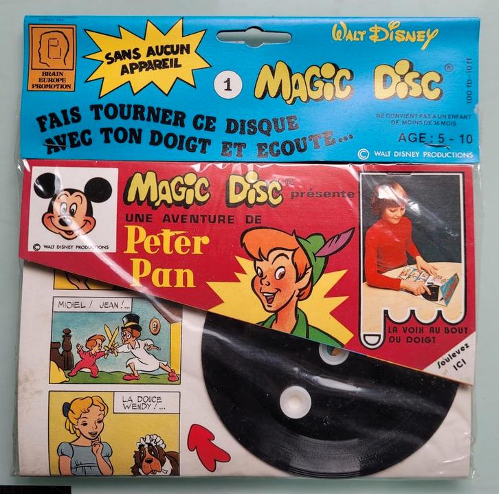 Magic disc Walt Disney sous blister (rare) PETER PAN, Boeken, Stripverhalen, Nieuw, Ophalen of Verzenden