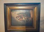 Oude schilderij, kader goud en donkerbruin, Antiek en Kunst, Ophalen