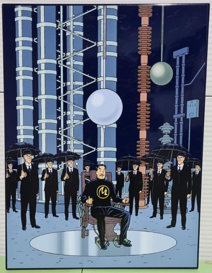 Emaille bord, Blake and Mortimer, E.P. Jacobs, 40 / 50, 2019, Verzamelen, Stripfiguren, Nieuw, Plaatje, Poster of Sticker, Ophalen