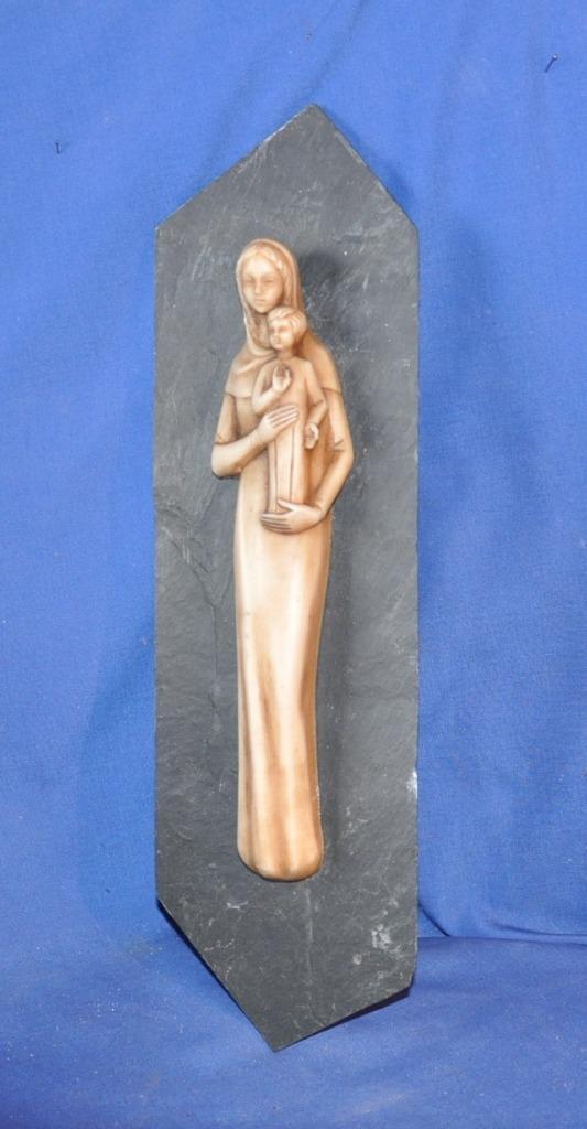 ardoise mural avec vierge a enfant en resine, Antiek en Kunst, Antiek | Religieuze voorwerpen, Ophalen of Verzenden