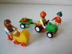 Playmobil: kinderen met tractor en kinderwagen, Ophalen of Verzenden, Zo goed als nieuw, Complete set