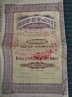 AANDELEN FILATURES REUNIES DE L'ESCAUT 1922 TE KOOP, Enlèvement ou Envoi, 1920 à 1950, Action