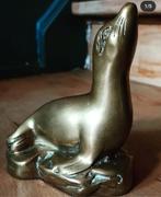 Beeldjes dieren figurine in koper, messing, brass, Antiek en Kunst, Ophalen of Verzenden, Koper