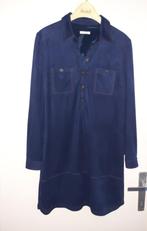 jurk Atmos maat 38 blauw fluweel nieuw, Taille 38/40 (M), Bleu, Envoi, Atmos fashion