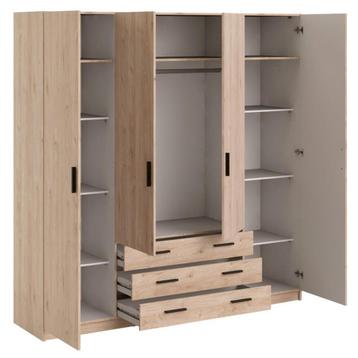 meubel kleerkast 200 x 196 x 50 cm 4 deuren en 3 schuiven beschikbaar voor biedingen
