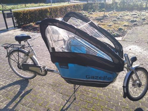 Bakfiets Gazelle Cabby, Vélos & Vélomoteurs, Vélos | Vélos avec bac, Utilisé, Gazelle, 3 enfants, Pliable, Enlèvement