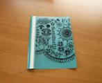 Turquoise transparant A4 map met zwart motief, Ophalen of Verzenden