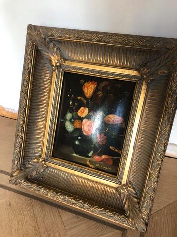 Schilderij, gebombeerd met zware kader beschikbaar voor biedingen