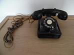 oude zwarte telefoon met een kabel (en het is geen oplaadkab, Met draaischijf, Gebruikt, Ophalen of Verzenden
