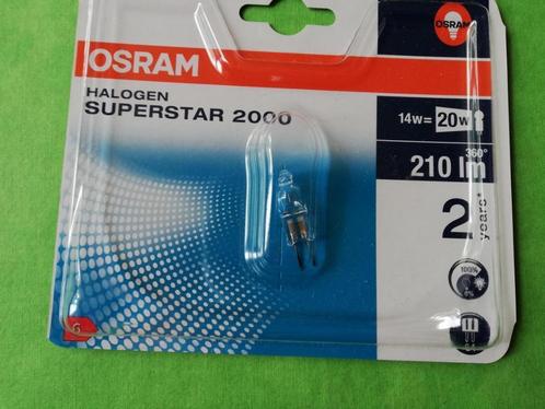 4 ampoules halogènes Osram Superstar 2000 20 W, Maison & Meubles, Lampes | Lampes en vrac, Neuf, Ampoule halogène, Moins de 30 watts