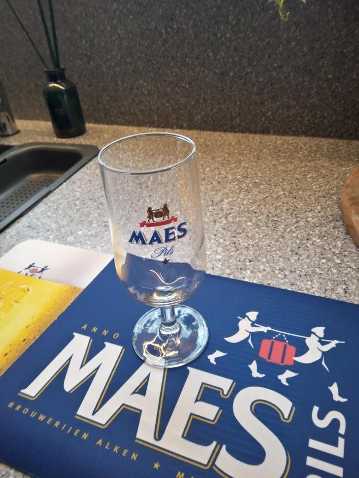 Maes Pils Luxe bierglazen 90stuks, Verzamelen, Biermerken, Nieuw, Ophalen