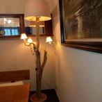 Prachtige lampadair te koop, Maison & Meubles, Lampes | Lampadaires, Comme neuf, 200 cm ou plus, Bois, Cottage