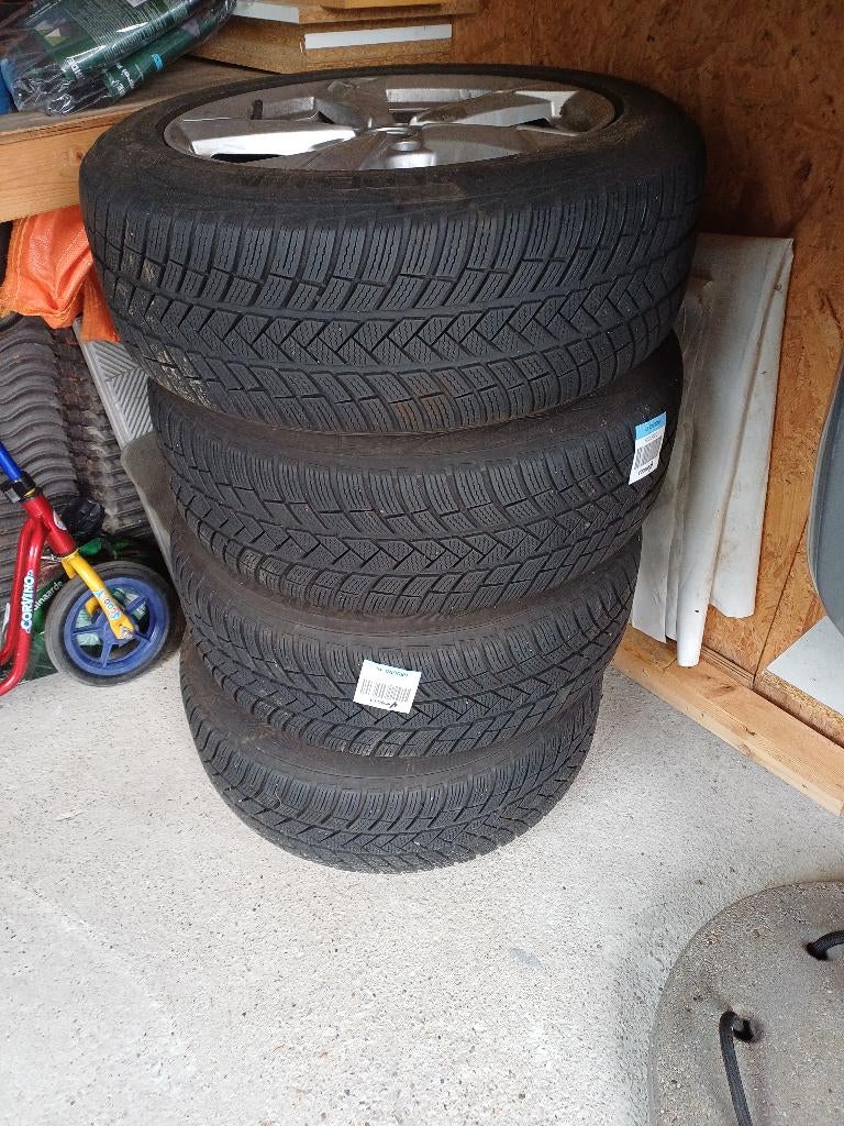 Originele Audi velgen met winterbanden, Ophalen, 18 inch, Gebruikt, 255 mm