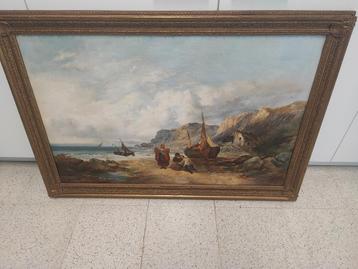 Joseph Horlor (1809-1887), Naar - On the beach Coombe Martin beschikbaar voor biedingen