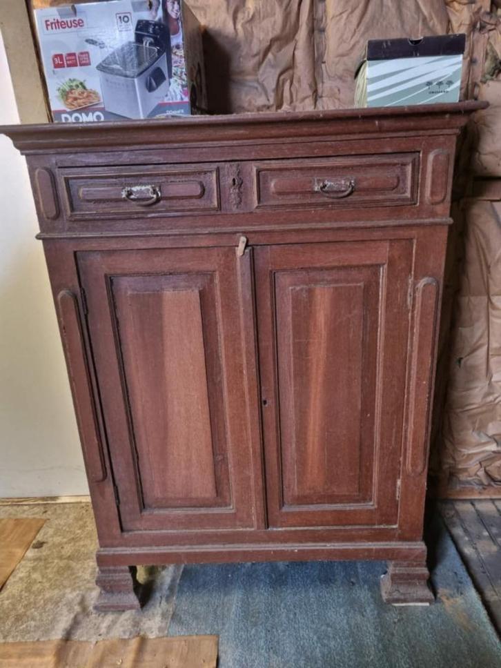 Moet DEZE week WEG ! Vintage Meidenkast Met Craquelé, Huis en Inrichting, Kasten | Dressoirs, Gebruikt, 100 tot 150 cm, 25 tot 50 cm