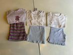 T-shirts met shortje - Maat 80 - meisje, Kinderen en Baby's, Babykleding | Maat 80, Ophalen of Verzenden, Meisje, Setje