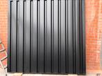 Metalen zwart gelakt wandplaat, Tuin en Terras, Schuttingen, Ophalen, Minder dan 3 meter, Nieuw, 2 meter of meer