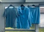 Lichtblauwe set Louis Féraud :blazer + rok, gestreepte top, Kleding | Dames, Ophalen of Verzenden, Zo goed als nieuw, Maat 42/44 (L)