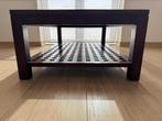 Salontafel van hout en glas, Ophalen, Gebruikt, Glas