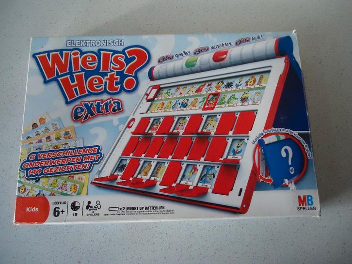 "Wie Is Het ? EXTRA" van Hasbro in Prima Staat., Hobby en Vrije tijd, Gezelschapsspellen | Overige, Zo goed als nieuw, Een of twee spelers