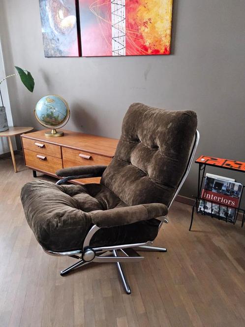 Vintage draaifauteuil jaren 70, Huis en Inrichting, Fauteuils, Ophalen