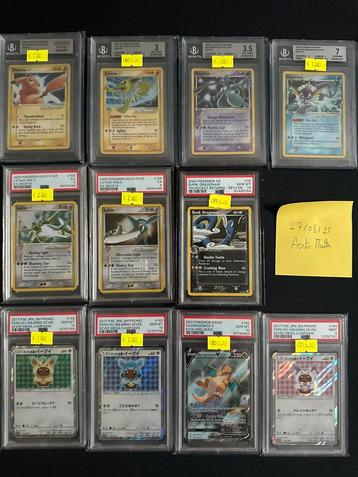 Pokemon slabs kaarten psa bgs beschikbaar voor biedingen