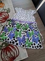 Jurk met bolletjes en vlinders - 86, Kinderen en Baby's, Babykleding | Maat 86, Meisje, Jurkje of Rokje, Ophalen of Verzenden