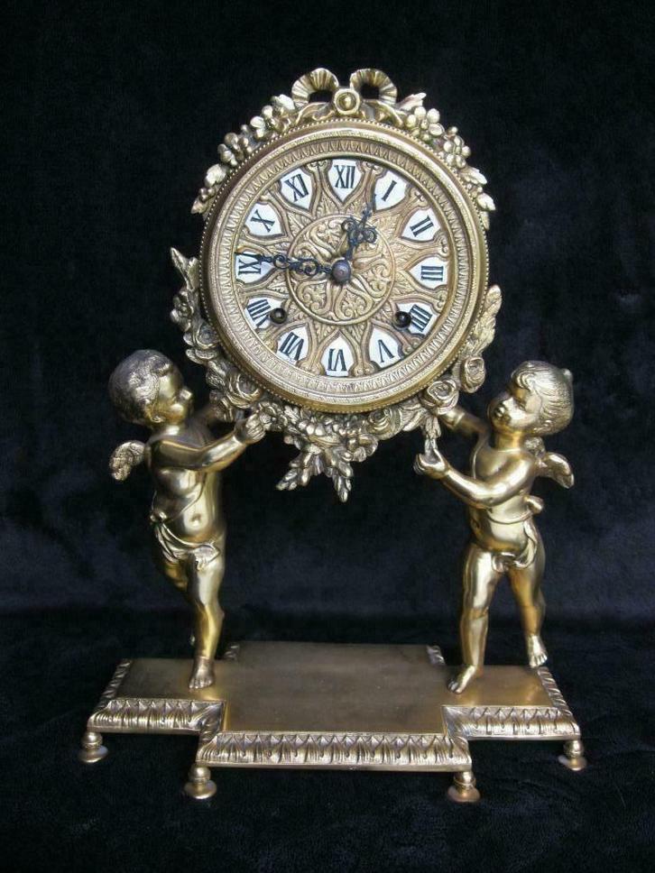 Italiaanse Regency klok met engeltjes, Antiek en Kunst, Antiek | Klokken, Ophalen