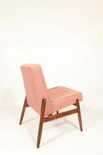 Modern vintage fauteuil tissus rouge 1970 rénové, Antiquités & Art