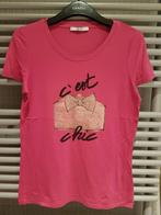 Liu Jo fuchsia t-shirt met strass maat M, Kleding | Dames, T-shirts, Maat 38/40 (M), Ophalen of Verzenden, Liu Jo, Roze