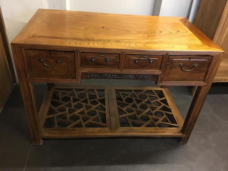 Antieke decoratieve Chinese bureau, Huis en Inrichting, Tafels | Sidetables, Gebruikt, Ophalen