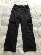 Zwarte cargo jeansbroek met zakken, Lefties, dames, XXS-XS, Ophalen, Zwart, W27 (confectie 34) of kleiner, Gedragen
