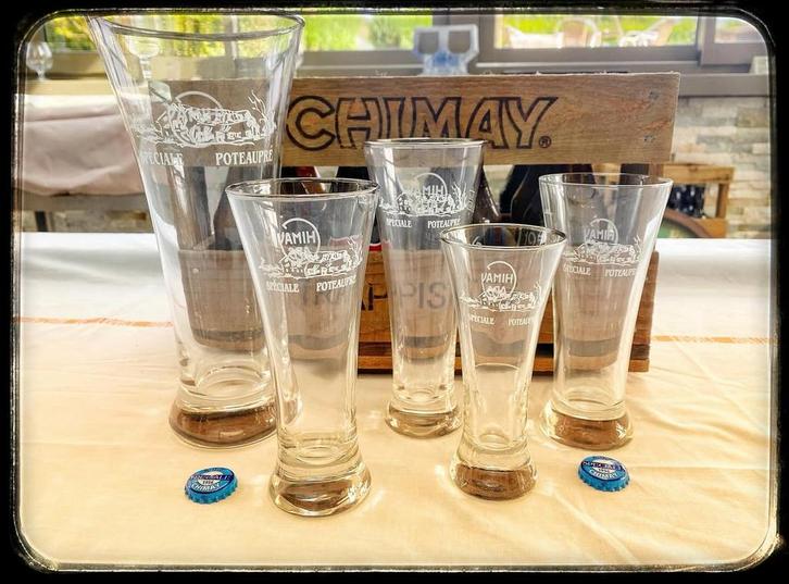Set van 5 Chimay fluiten, Verzamelen, Glas en Drinkglazen, Nieuw, Bierglas, Ophalen of Verzenden