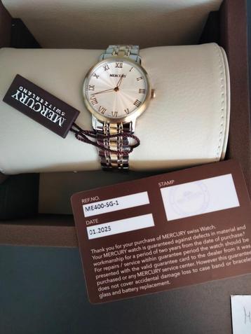 MERCURY SWISS 34mm ME400-SG-1 HORLOGE NIEUW beschikbaar voor biedingen
