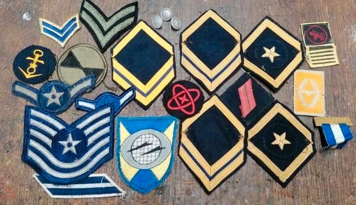 Amerikaanse militaire patch-badge uit de hele WW2, Verzamelen, Militaria | Tweede Wereldoorlog, Overige soorten, Embleem of Badge