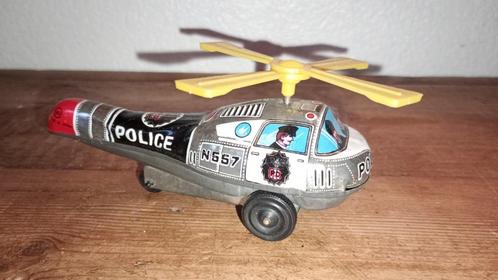 Ancien jouet en tôle hélicoptère Police vintage, Collections, Jouets, Utilisé, Enlèvement ou Envoi
