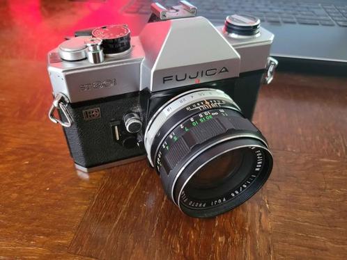 Fujica ST801 + Fujinon 55mm f.1,8, Audio, Tv en Foto, Fotocamera's Analoog, Gebruikt, Spiegelreflex, Fuji, Ophalen of Verzenden