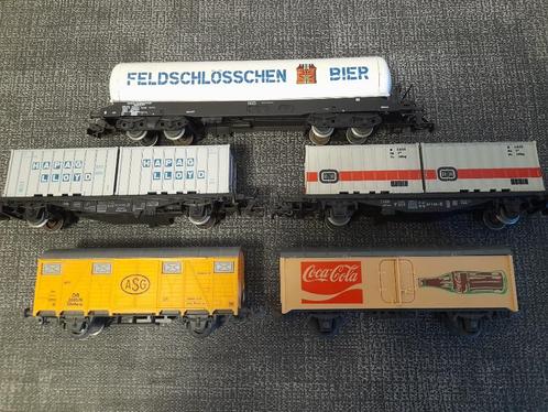 Set van 5 transportwagons, Hobby & Loisirs créatifs, Trains miniatures | HO, Comme neuf, Wagon, Autres marques, Enlèvement ou Envoi