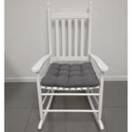 Chaise à bascule Blair | Avec coussin d'assise | Blanc, Maison & Meubles, Chaises, Bois, Enlèvement, Blanc, Une
