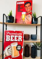 Metalen reclamebord Premium Beer, Nieuw, Reclamebord, Ophalen of Verzenden