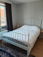 Leirvik metalen bedframe (geen matras én geen lattenbodem), Huis en Inrichting, Slaapkamer | Bedden, Ophalen, Wit, Tweepersoons