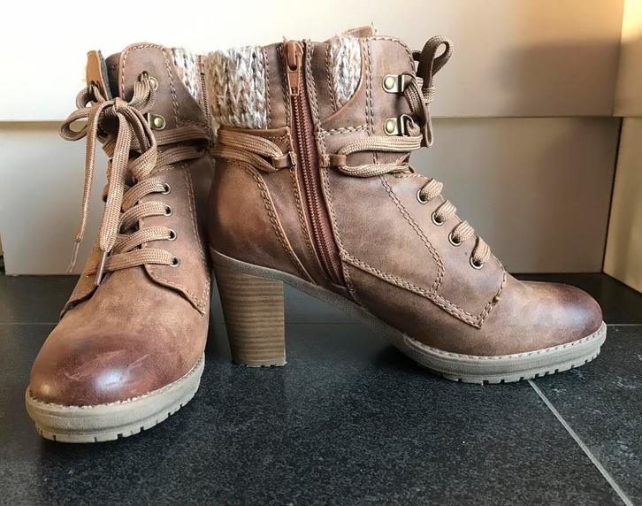 Laarzen maat 41, Kleding | Dames, Schoenen, Zo goed als nieuw, Lage of Enkellaarzen, Bruin, Ophalen of Verzenden